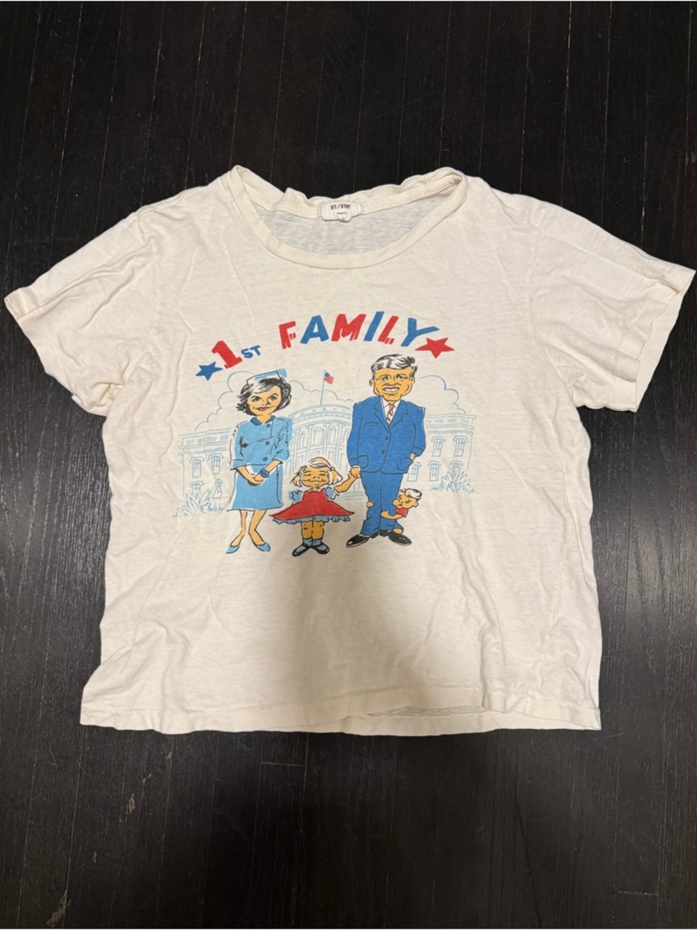 Re/done “1st family” graphic t shirt